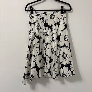 White House Black Market Midi Skirt 100% Silk Women Sz 4